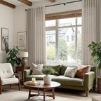 Extra Long 120 Inch Curtains for Living Room Cobblestone Linen Light Filtering - Image 6