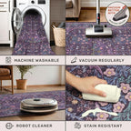 Washable Plum Purple Runner Rug 2x6 - Image 4