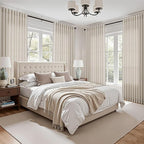 Warm Beige Linen Curtains 102 Inches Long Rod Pocket Back Tab Drapes 2 Panels - Image 5