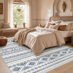 cotiled Boho 5x8 Area Rugs for Living Room: Soft Moroccan Washable Rug | Solve - Image 5
