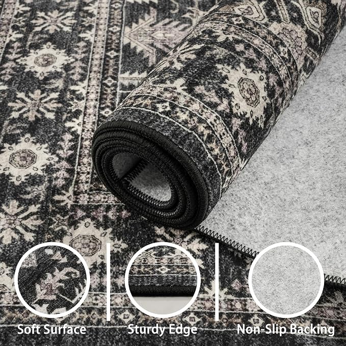 Grey Entry Door Mat 2x3 for Kitchen Bathroom | Non Slip;Machine Washable; - Image 8