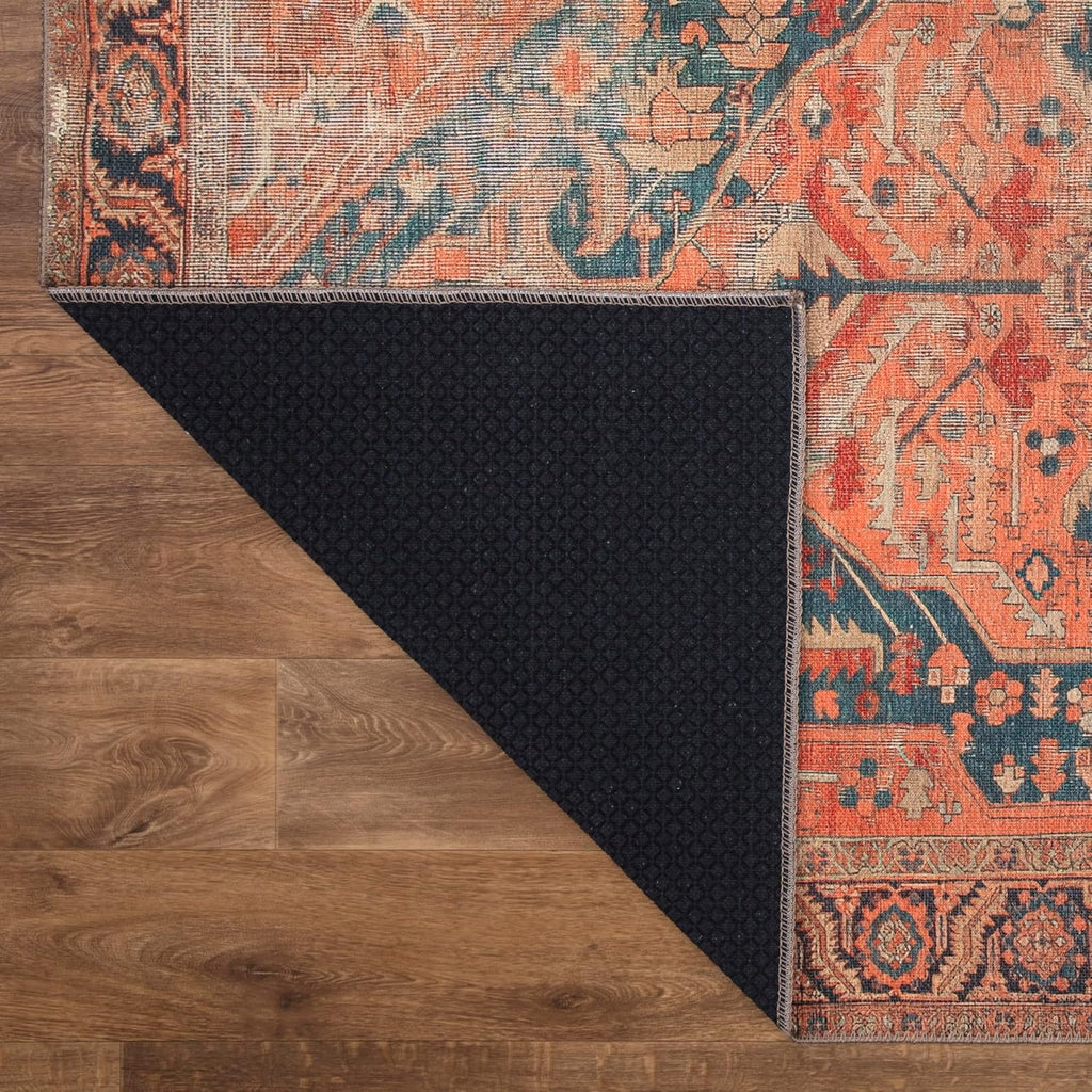 Keen Home Design 3x5 Rug - Machine Washable Entry Rug with Non-Slip Backing, Ideal for Enteryway, Kitchen, Bathroom, Laundry Room - Vintage, Easy Clean, Durable, Low Pile Rug - (3' x 5')
