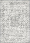 Area Rug Living Room: 6x6 Modern Washable Soft Carpet Black Grey | by FXRHLP