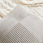 Fancy Homi 2 Packs Neutral Grey Lumbar Decorative Throw Pillow Covers 12x20 Inch for Living Room Couch Bed Sofa, Farmhouse Home Decor, Soft Striped Corduroy Rectangle Accent Cushion Case 30x50 cm