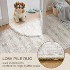 2'6 x 10' Runner Rug Non Slip, Washable Kitchen Rugs, Taupe | 10 ft Runner Rug - Image 6