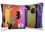 Lumbar Matisse Decorative Pillow Cover Art Nouveau Toss Pillowcase Farmhouse Chair Cushion Contemporary Pillowsham Mid-Century Couch Cushions Hand Embroidered Pillow Wool 18x18