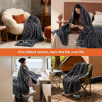 Bedsure Soft Twin XL Blanket for Bed Dorm Grey 66"x90" | Birthday Gifts for - Image 4