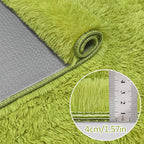 2x6 Bedside Area Rugs for Bedroom Soft Fluffy Shag Green Rug for Hallway - Image 5