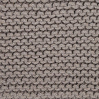 REDEARTH Cube Hand Knitted Pouf - Foot Stool Ottoman - Cord Boho Pouffe - Poof Accent Stuffed Table or Footrest for Living Room - Nursery - Bedroom - Patio - 100% Cotton (16" x 16" x 16") - Taupe