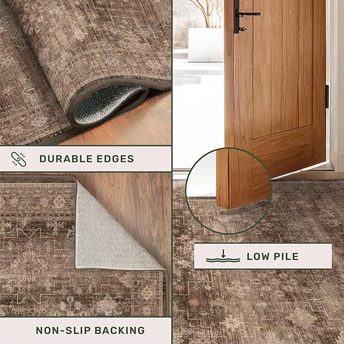 Taupe Brown 5x8 Rug for Living Room - Image 5
