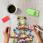 SENQAO Frog Diamond Art Hanging Kit for Adult, Special Shaped Rhinestone, Double Sided DIY Acrylic Diamond Art Painting Window Pendants Home Garden Wall Hanging Kits Hanging Ornament