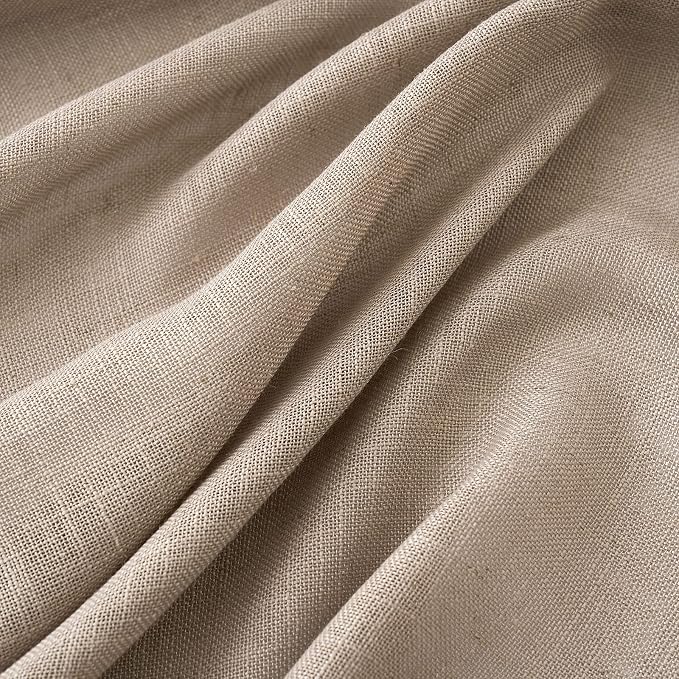 MIULEE Taupe Linen Curtains 52x96 Inch - Image 4