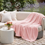 Bedsure Soft Twin XL Blanket for Bed Dorm Coral Pink 66"x90" | Birthday Gifts - Image 5