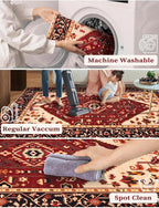 SERISSA 2'6"x10' Washable Non Slip Boho Runner Rug - Image 4