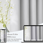 NICETOWN Faux Linen Greyish White Blackout Curtains 84 inches Long - Image 5
