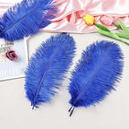 THARAHT Blue Ostrich Feathers 12pcs Natural Bulk 8-10Inch 20cm-25cm for Crafts Wedding Party Centerpieces Easter Gatsbi and Home Decoration Feathers