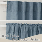 RYB HOME Light Filtering Linen Sheer Curtains 72 inch Long - Image 2