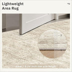 Soalmost Washable 3x18 Hallway Runner Rug Non-Slip Kitchen Entry Rugs Beige | - Image 7