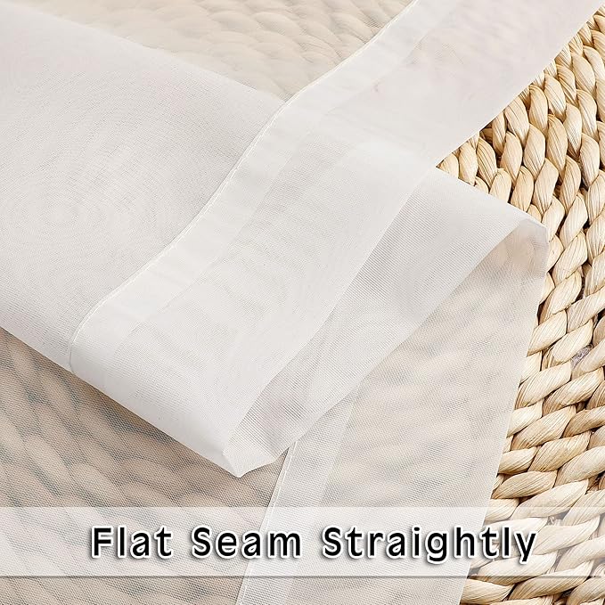 Ivory Sheer Curtains 63 Inches Long - Image 6
