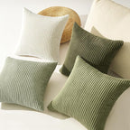 Topfinel Boho Farmhouse Green White Throw Pillow Covers 16x16 Inch Set of 4 - Image 5