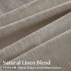 Taupe Burlywood Pinch Pleat Linen Curtains 96 Inches Long 70 Inch Wide | Light - Image 3
