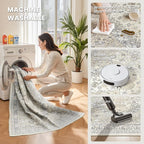 7x9 Area Rugs for Living Room, Large Washable Rug, Dining Room, Low Pile - Image 5