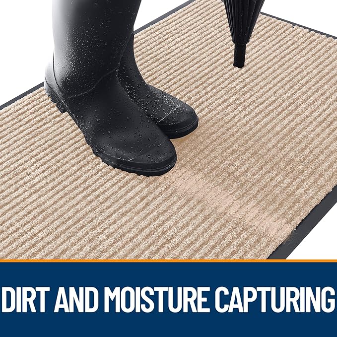 OLANLY Front Door Mat 59x34, Waterproof Heavy-Duty Indoor Outdoor Doormat | - Image 5