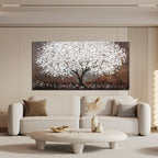 Canvas Wall Art Decor Artwork for Walls Black and White Wall Art Decor for Living Room Tree of Life Wall Art Vintage Tree Flower Wall Decor Art Paintings Prints for Room Home Office Wall Decor 24"X48"