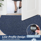 BEQHAUSE Dirt Trapper Door Mat 32" x 48" Half Circle Non Slip Rugs, Absorbent - Image 5
