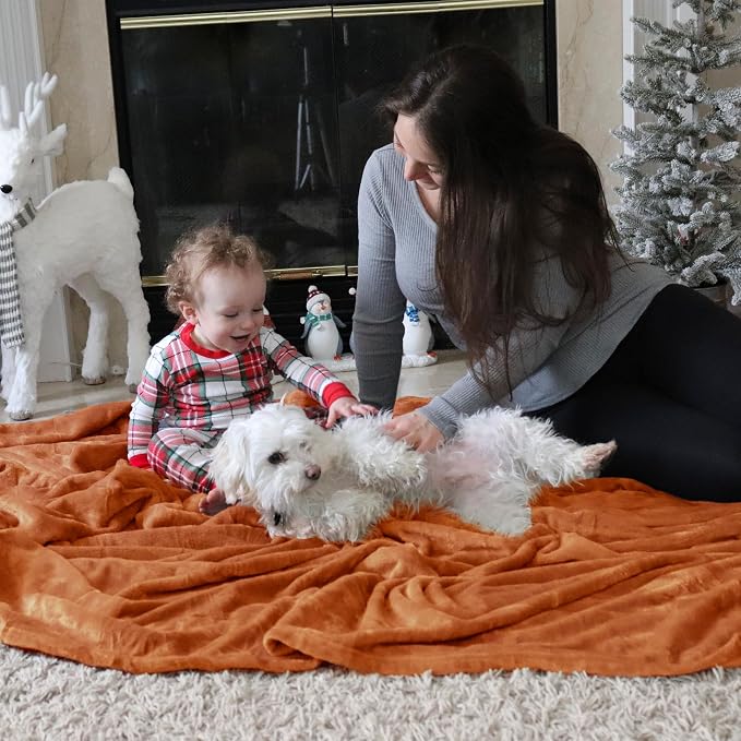 Bedsure Orange Throw Blankets Fleece Blanket Twin Blanket - Image 7