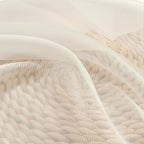Chyhomenyc Cream Sheer Curtains 54 Inch Long 2 Panels - Image 4