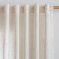 MYSKY HOME Linen Curtains for Sliding Glass Door, Back Tab Semi Sheer Curtain by MYSKYHOME