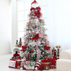 Sea Team 60mm/2.36" Shatterproof Clear Plastic Christmas Tree Ball Ornaments Set, Decorative Hanging Transparent Xmas Baubles with Stuffed Delicate Decorations (30 Counts, Elf)