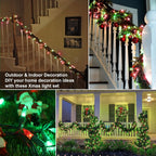 Brizled Red & Green Christmas Lights, 33ft 100 LED Christmas String Lights, 120V UL Certificated Xmas Tree Light Connectable, Mini Xmas Light Set Indoor Outdoor for Holiday Tree Party Home Decor