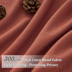 Extra Long Burnt Orange Sheer Fall Curtains & Drapes 108 Inches Long 2 Panels - Image 2