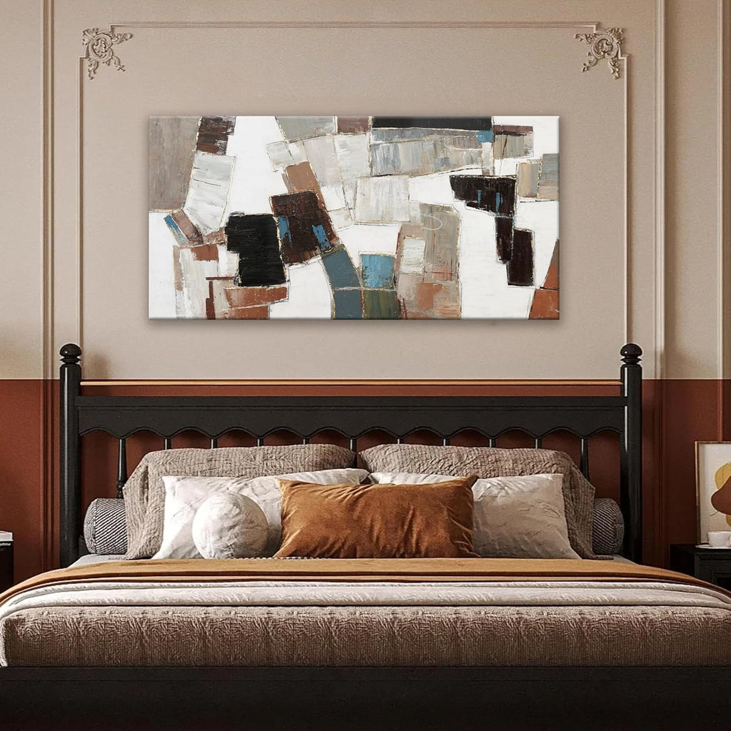 Dimpaga Abstract Canvas Wall Art Modern Wall Art Decor Pictures Wall Decor Minimalist Geometric Line Artwork for Walls Textured Wall Art Prints 20"X40" For Room Living Room Bedroom Office Wall Decor