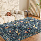 DUKINO 8x10 Area Rugs, Washable Soft Animal Bedroom Rug Non Slip, Low Pile - Image 9