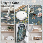 Soalmost Dog 8x10 Area Rugs for Living Room, Washable Soft Rug Navy Blue | - Image 6