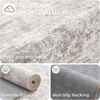 2x12 Runner Rug Non Slip, Washable Hallway Runner Rug, Taupe | Long Neutral Rugs - Image 7