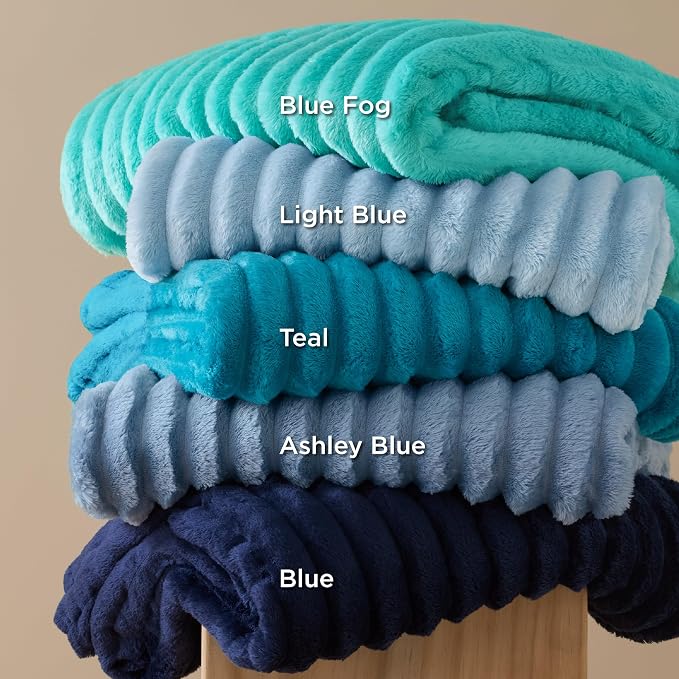 Bedsure Soft Throw Blanket for Couch Decor Gifts Blue Fog 50"x60" | Birthday - Image 8