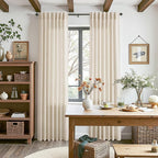 Cream Beige Curtains 90 Inches Long - Image 8