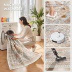 12x15 Area Rugs for Living Room, Large Washable Rug, Dining Room, Low Pile - Image 5