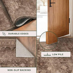 Boho Taupe Brown 4x6 Living Room Rug - Image 5
