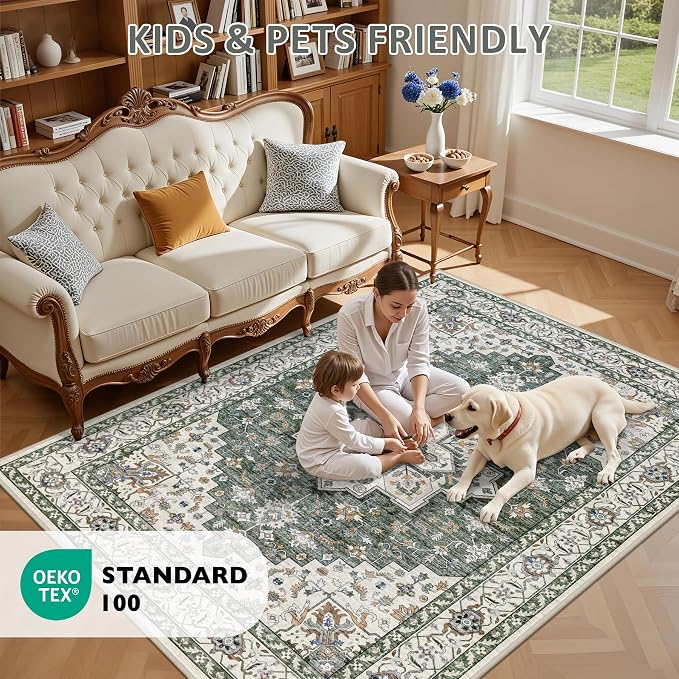 8x10 Area Rugs Living Room: Washable Rug - Image 9