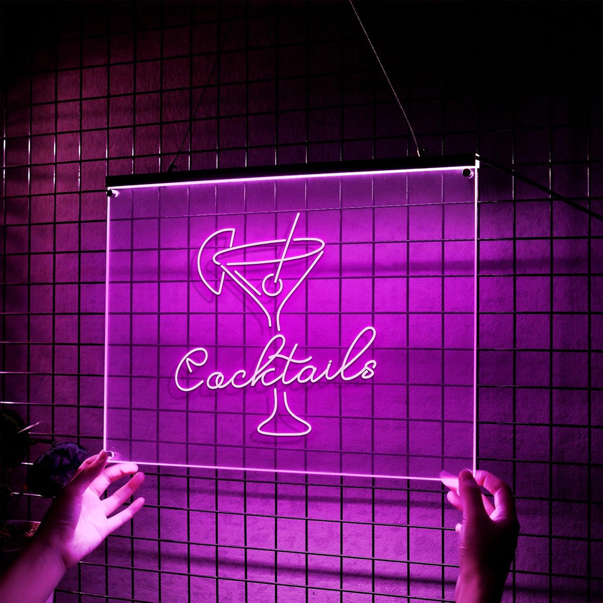 Personalized Beer O'Clock Neon Sign, Custom Wall Sign for Home Bar, Man Cave, Pub, Game Room, LED Beer Light Decor (Cocktail Bar)