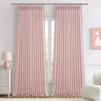 Pretty Light Pink Semi Sheer Curtains 96 Inches Long - Image 2