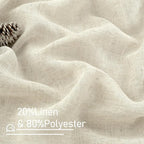 Cream Ivory Linen Semi Sheer Curtains 84 inch Length - Image 3