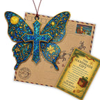 Butterfly Cross Ornament – Christian Memorial Christmas Ornament – Religious Sympathy Gift for Loss of Loved One – Bereavement Keepsake Decoration, Suncatcher Effect stained glass window hanging