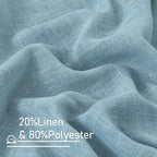 Linen Curtains 48 Inch Length Semi Sheer Light Filtering 2 Panels | Linen - Image 2