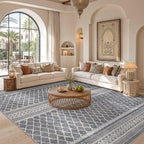 cotiled Boho 5x7 Area Rugs for Living Room: Soft Moroccan Washable Rug | Solve - Image 4